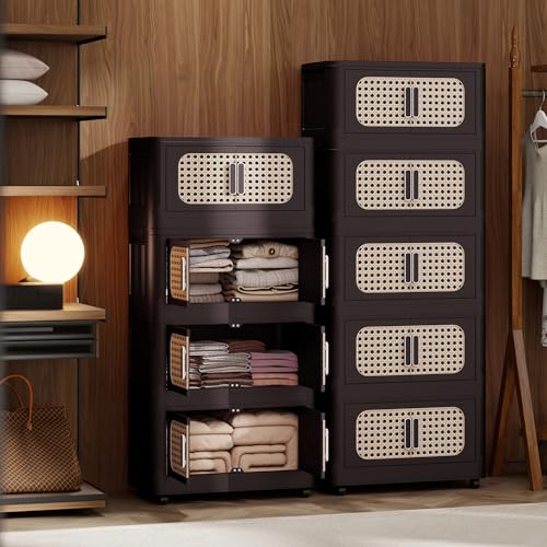 4 Tiers Folding Storage Cabinet (224 Ounce)