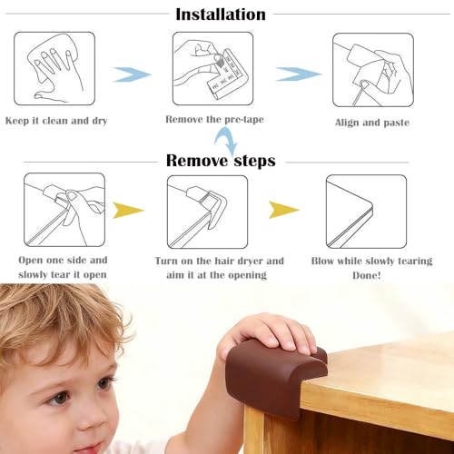 12 Pack Corner Protectors for Baby Proofing (12 Count)
