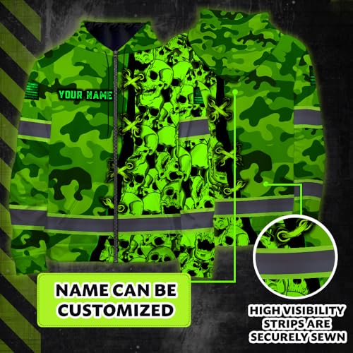 Hi Vis Reflective Zip Up Hoodie
