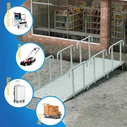 10'L x 36" W Portable Wheelchair Ramp with Handrails