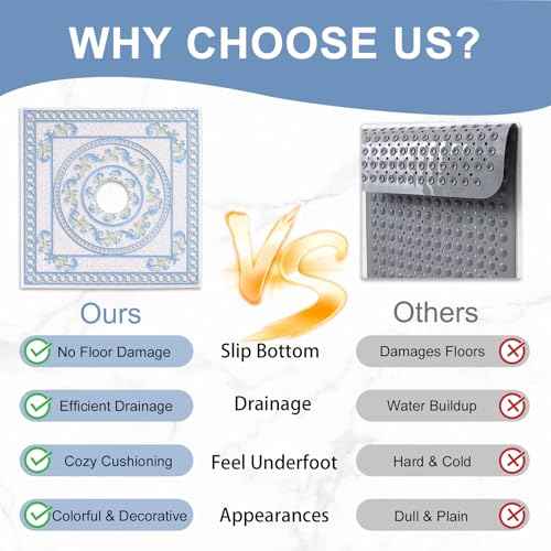 Square Shower Mat Non Slip