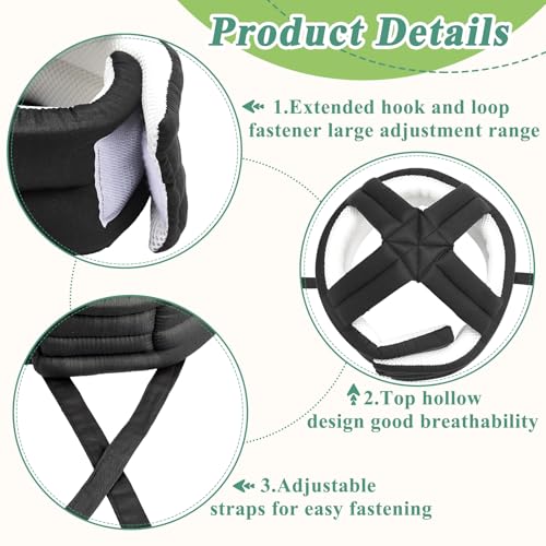 1 Pcs Anti Fall Elder Head Safety Helmet for Adults Special Needs Thick Soft Protective Hat Adjustable Seniors Fall Prevention Head Protection Cap Elderly Helmet for Injury Protection