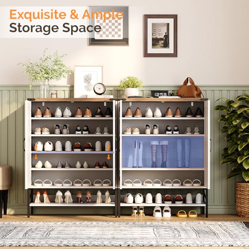 Farmhouse Shoe Cabinet for Entryway
