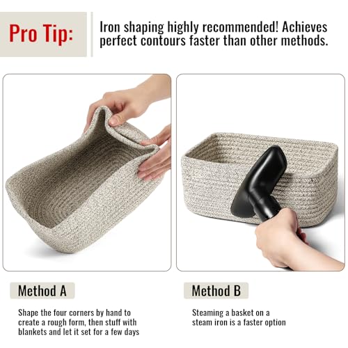 8 Pack Small Storage Baskets for Organizing (8 Count)