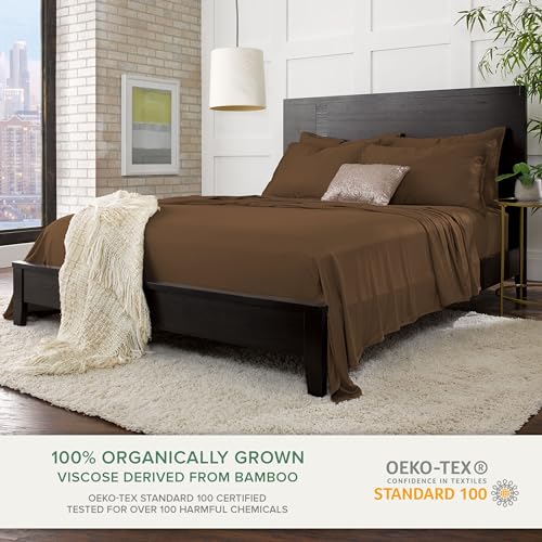 Queen Sheets Genuine 100% Organic Viscose Derived from Bamboo Bed Sheet Set