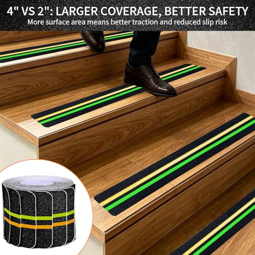 15 Pack Glow in the Dark & Reflective Non Slip Grip Strips