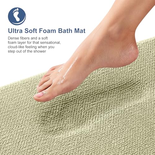 Memory Foam Bathroom Runner Rugs 44x24