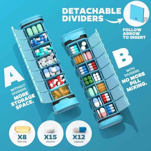 Metal 7 Day Pill Organizer 2 Times a Day