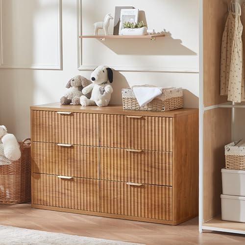 Fluted 6 Drawers Dresser