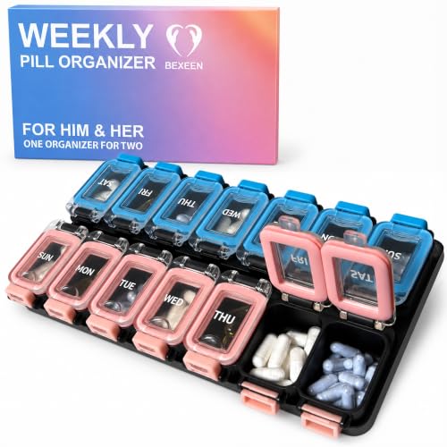 Large Weekly Pill Organizer 2 Times a Day
