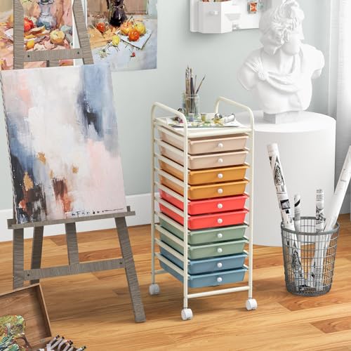 10 Drawer Rolling Storage Cart w