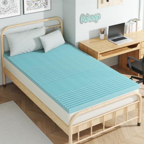 2IN Cooling Gel Memory Foam Mattress Topper Twin Size