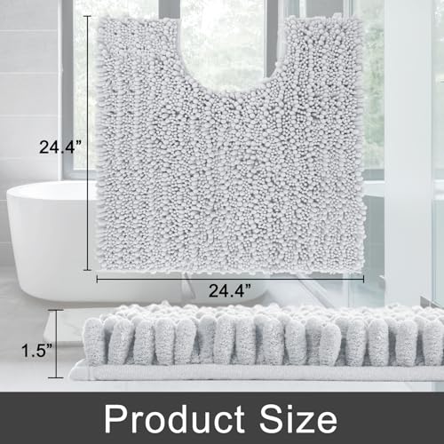 Toilet Rug U Shaped Washable 24x24 Inch