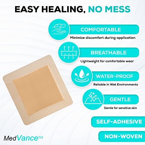 Silicone Foam Adhesive Dressing with Border (5 Count)