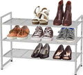 3 Tier Stackable Wired Grid Shoe Rack (3 Count)