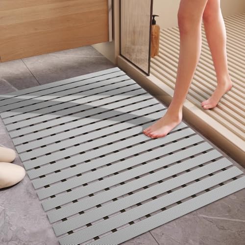 Rubber Shower Mat Non Slip Heavy Duty Large for Inside Shower