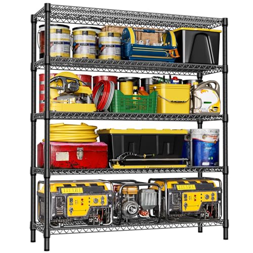5 Tier Adjustable Heavy Duty Metal Storage Shelving Unit