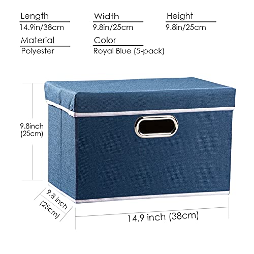 Foldable Storage Bin with Lid [5 (5 Count)