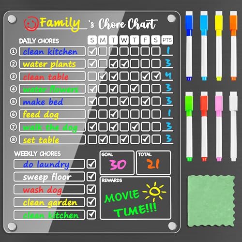 Acrylic Magnetic Chore Chart for Kids