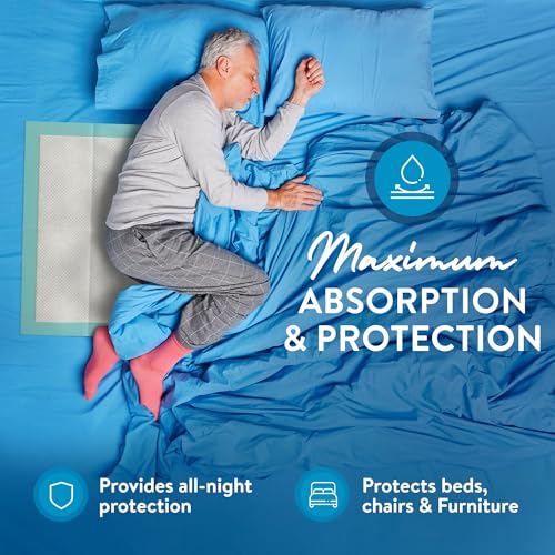 Super Absorbent Disposable Bed Pads for Chronic Incontinence Ultra Thick and Absorbent Bed Pads Disposable Adult (50 Count)
