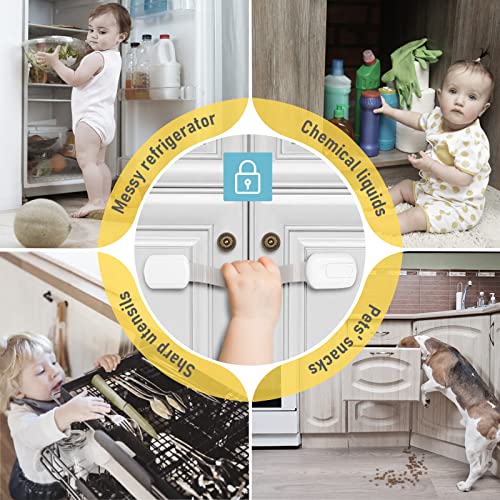 14 Pack Baby Proof Cabinet Latches (14 Count)