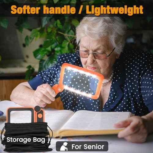Rechargeable Magnifying Glass with Light for Reading