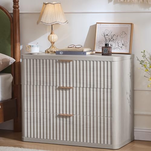 31.5" Wide Fluted Nightstand for Large Spaces