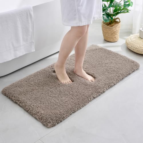 Taupe Grey Bathroom Rug 24x48