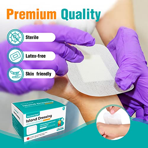 Sterile Island Dressing Bordered Gauze (100 Count)
