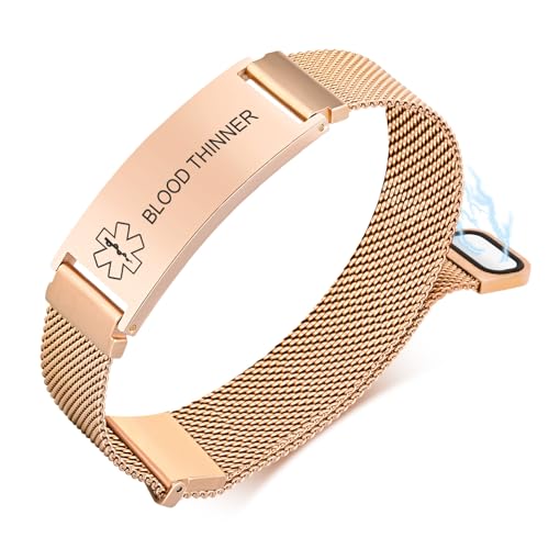 Blood THINNER Medical Alert Id Bracelet for Men Women
