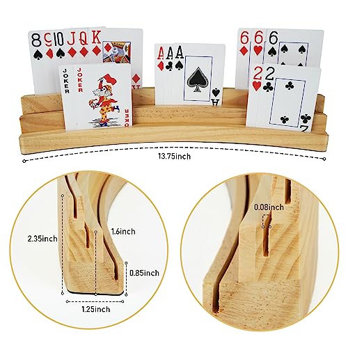 Playing Card Holders for Kids Adults Seniors (4 Count)