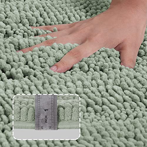 Luxury Chenille Bath Rug for Bathroom Rugs Extra Absorbent Bath Mat Non Slip Microfiber Shower Rug for Bathroom Microfiber Shaggy Carpet Rug Size