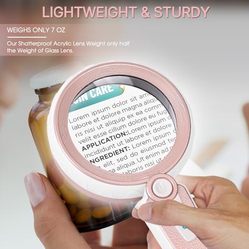 45X Magnifying Glass with Light for Reading