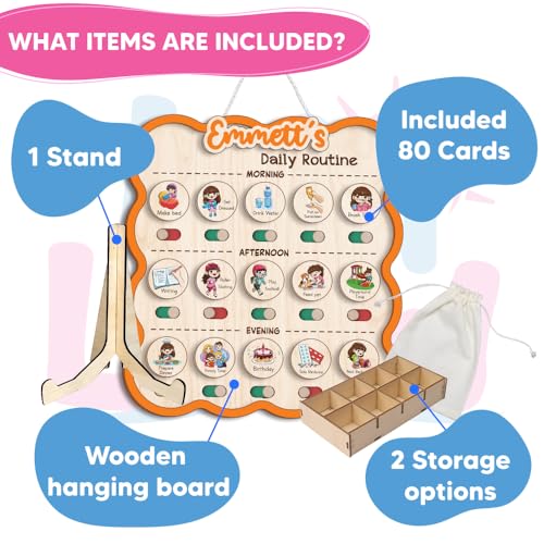 Personalized Wooden Chore Chart for Kids