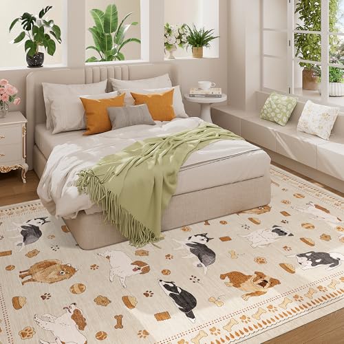 6x9 Washable Dog Area Rug for Living Room Non Slip (54 Sq Ft)