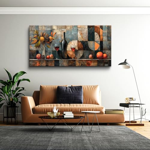 Wall Art For Kitchen Wall Decor For Living Room Dining Room Decorations Wine Glass Wall Painting Still Life Abstract Pictures Artwork Ready To Hang bar Wall Posters Home Decor 20"x40"