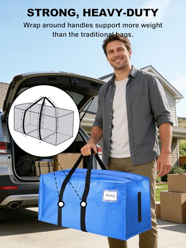 Supports 200lbs Heavy Duty Moving Bags (4 Count)