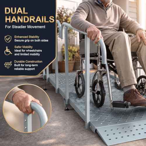 Wheelchair Ramp with Handrails