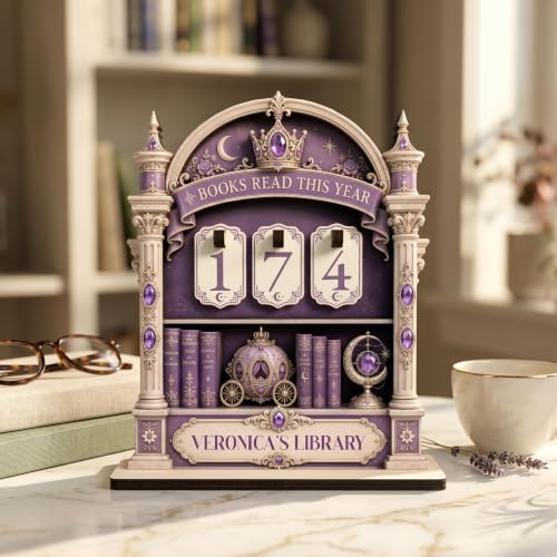 Personalized Books Read This Year Counter Sign Book Lovers Gifts