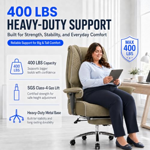 DJ.Wang Big and Tall Office Chair 400lbs