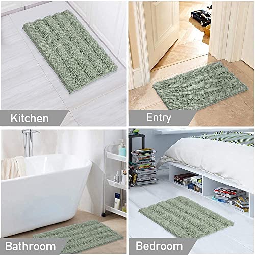 Luxury Chenille Bath Rug for Bathroom Rugs Extra Absorbent Bath Mat Non Slip Microfiber Shower Rug for Bathroom Microfiber Shaggy Carpet Rug Size