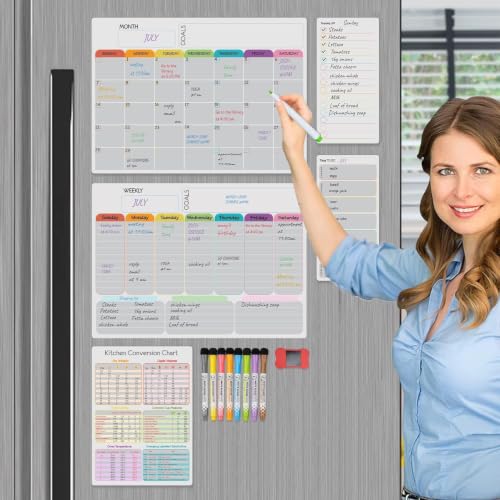 Magnetic Dry Erase Calendar Whiteboard Set
