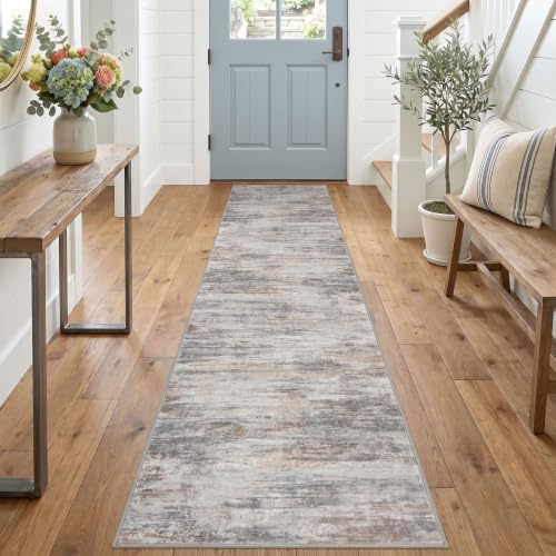 Modern Runner Rug 2x8 Washable Runners for Hallways Multi