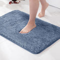 Dusty Blue Bathroom Rugs Soft Microfiber Bath Mat 20x30 Inch - Bel Marant