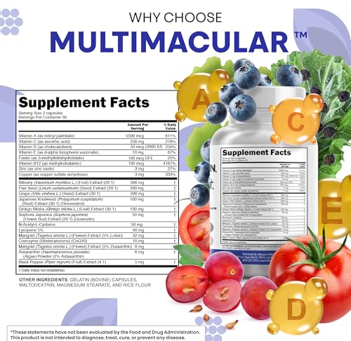Clean Nutra Eye Vitamins with Bilberry Lutein and Zeaxanthin Supplements Lycopene 40mg Resveratrol Grape Seed Astaxanthin for Eyes (60 Count)