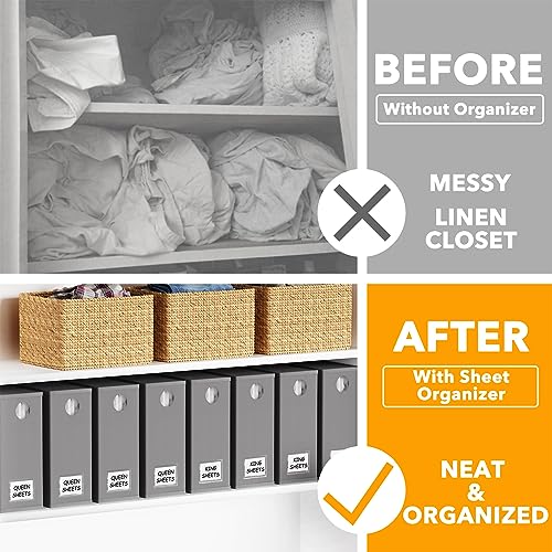 8 Pack Bed Sheet Organizers and Storage