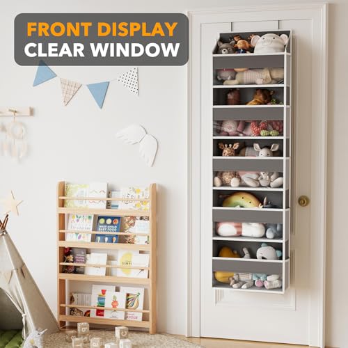 1 Pack Over The Door Organizer with 5 Large Pockets and 10 Mesh Side Pockets