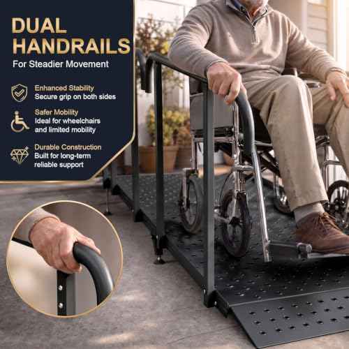 Wheelchair Ramp with Handrails