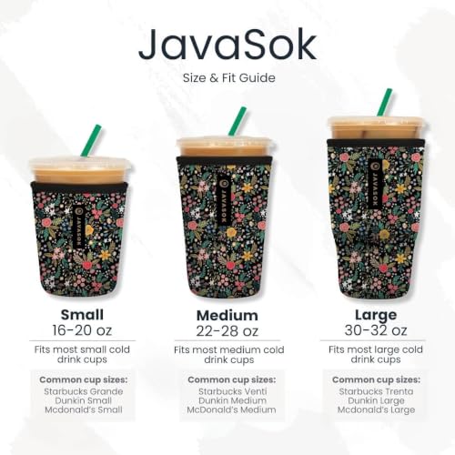 JavaSok Iced Coffee & Cold Soda Insulated Neoprene Cup Sleeve