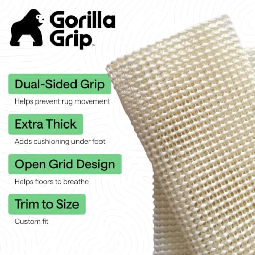 Slip Resistant Rug Pads for Hardwood Floor 7x10 Cream (70 Sq Ft)